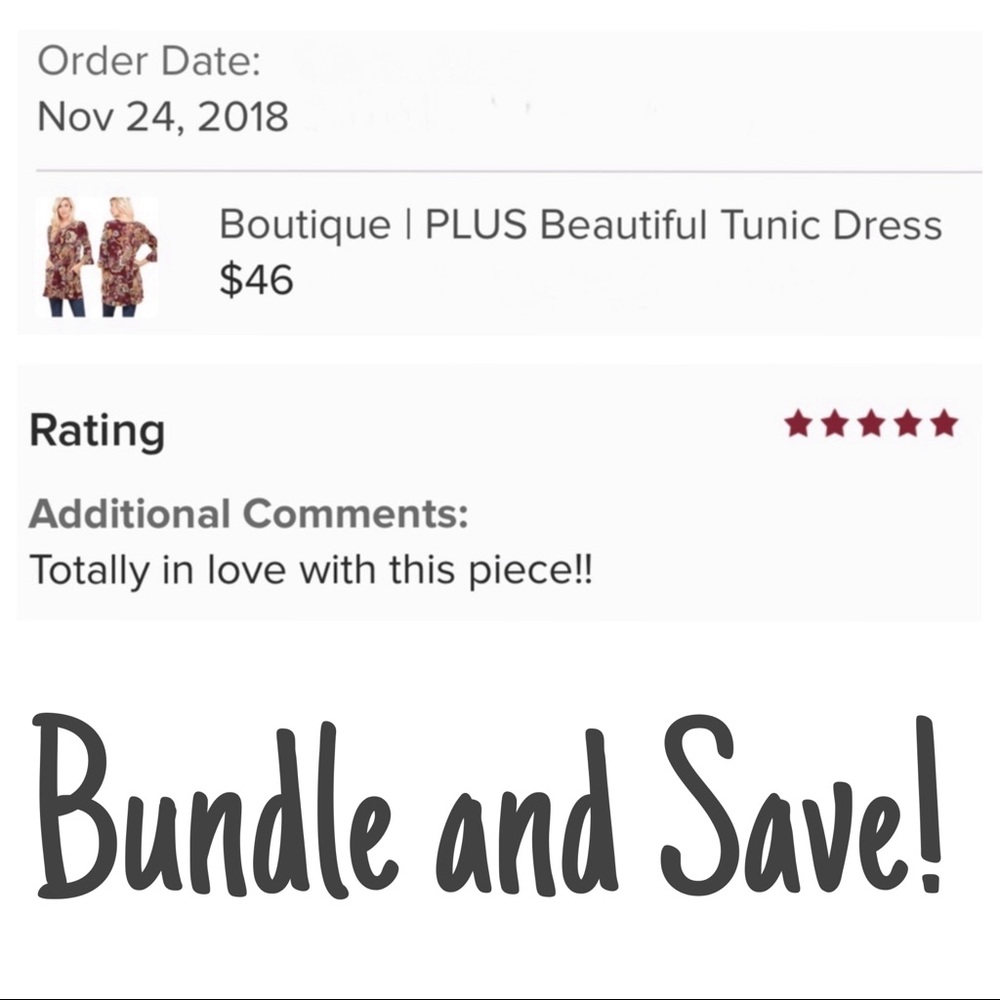 5⭐️ PLUS Beautiful Tunic Dress - Only 3 Left! - Picture 7 of 7